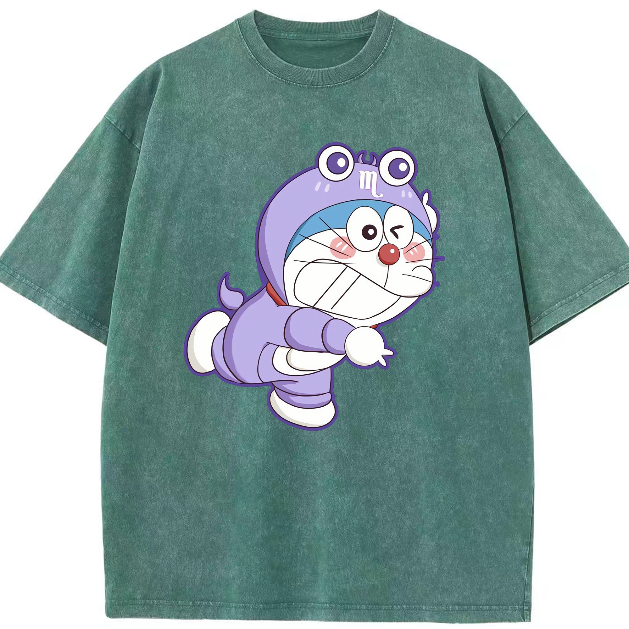 （画像用） ドラえもん Doraemon 綿100% ヴィンテージ風 半袖Tシャツ（フロントプリント）